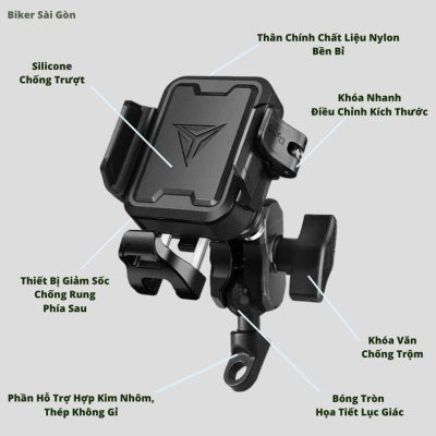 Giá đỡ điện thoại motowolf mh1 - Ảnh 3