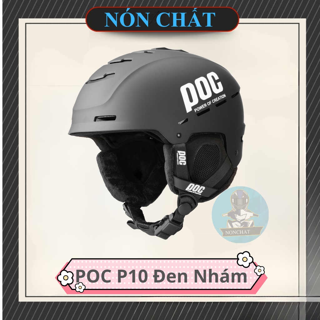 Nón bảo hiểm POC P10 đen nhám