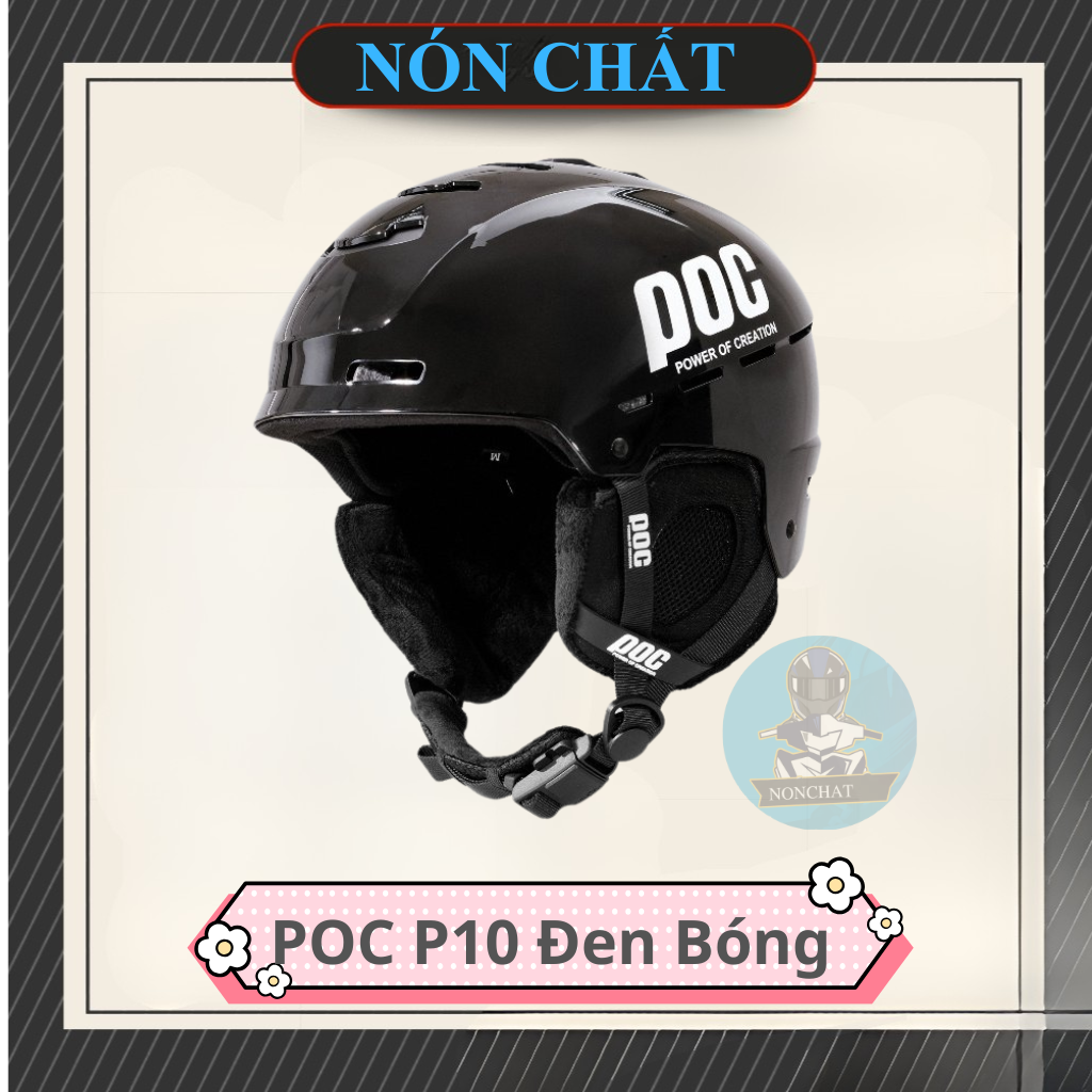 Nón bảo hiểm POC P10 đen bóng
