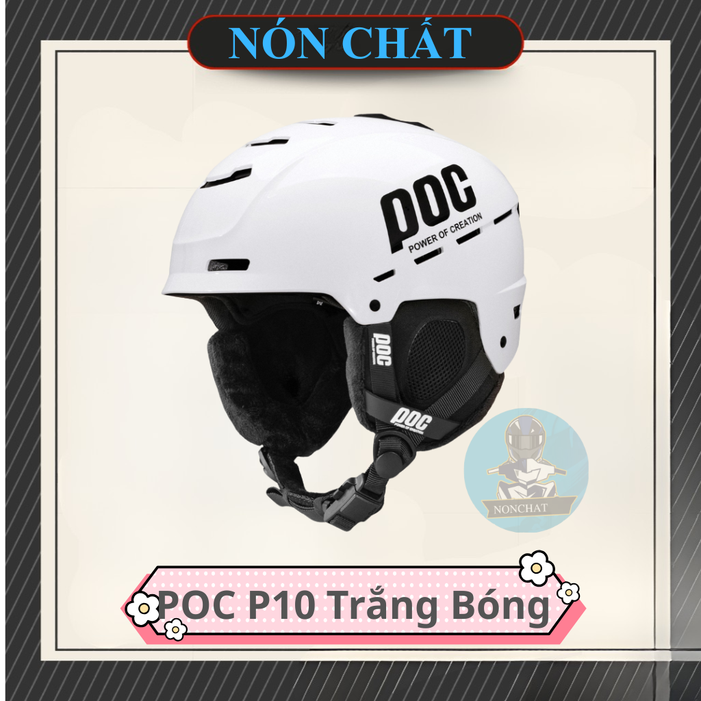 Nón bảo hiểm POC P10 Trắng bóng