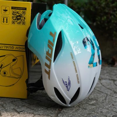 Nón xe đạp Tiant D03 có kính trắng xanh - Ảnh 4