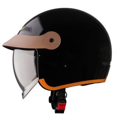 Nón 3/4 kính âm GXT đen bóng - Ảnh 2
