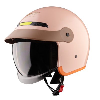 Nón 3/4 kính âm GXT hồng nhạt - Ảnh 2