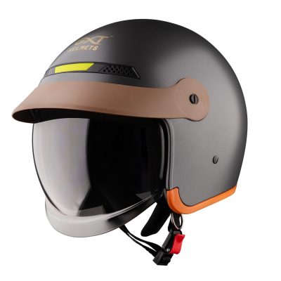 Nón 3/4 kính âm GXT xám titan nhám - Ảnh 2
