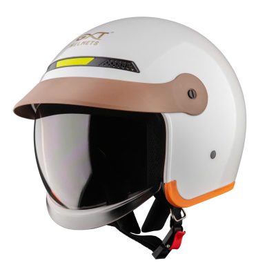 Nón 3/4 kính âm GXT trắng bóng - Ảnh 2