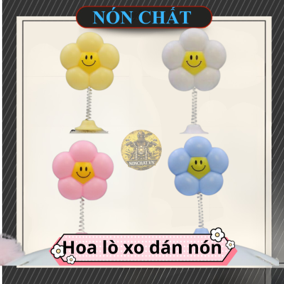 Hoa lò xo trang trí nón bảo hiểm