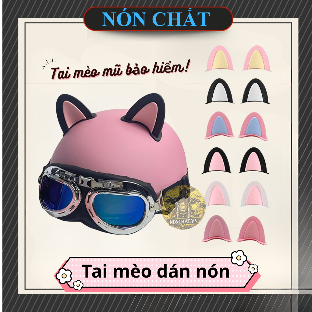 Tai mèo trang trí nón bảo hiểm