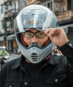 Nón Fullface Bulldog Husky xi măng - Ảnh 4