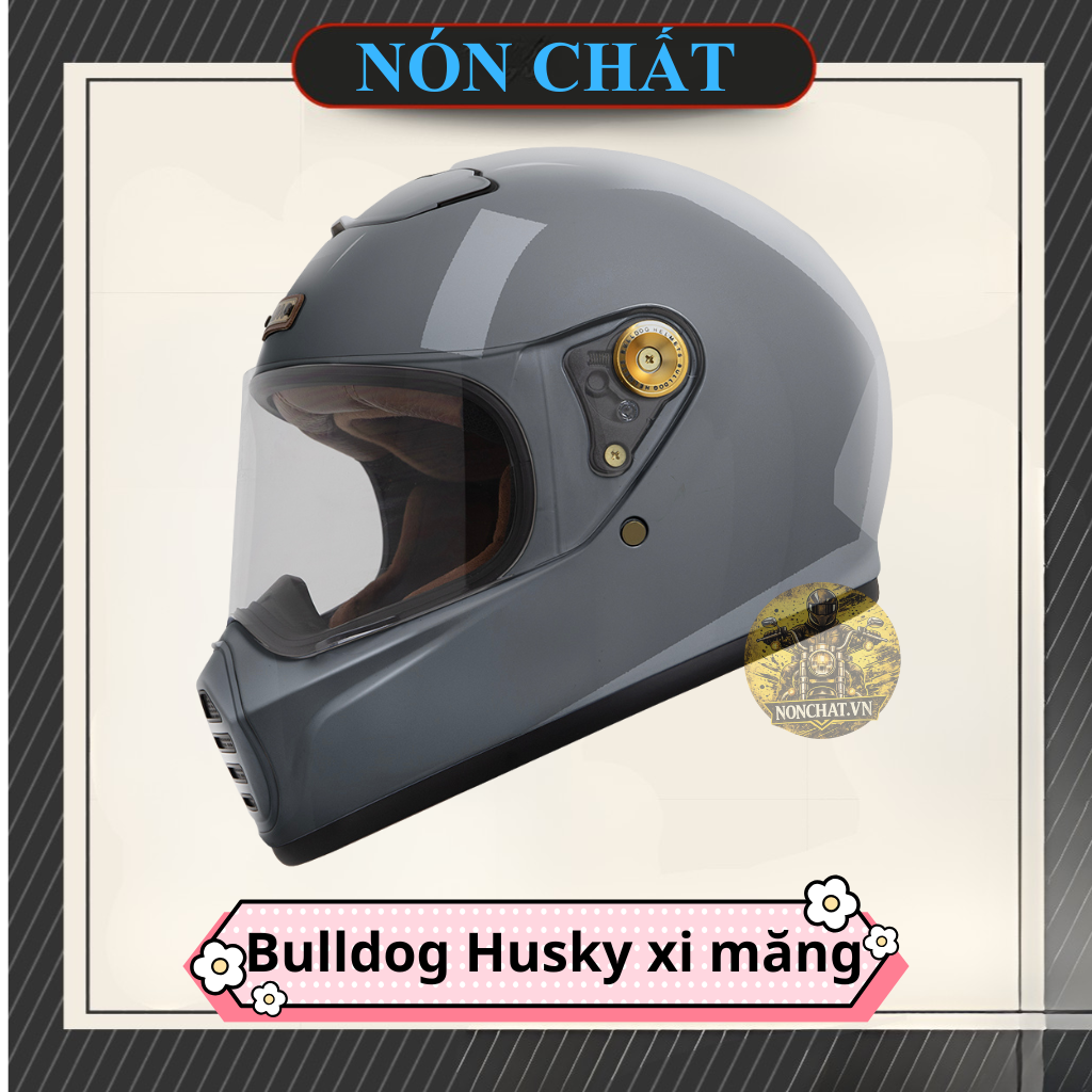 Nón Fullface Bulldog Husky xi măng