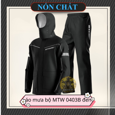 Áo Mưa Bộ Motowolf MDL 0403B Đen
