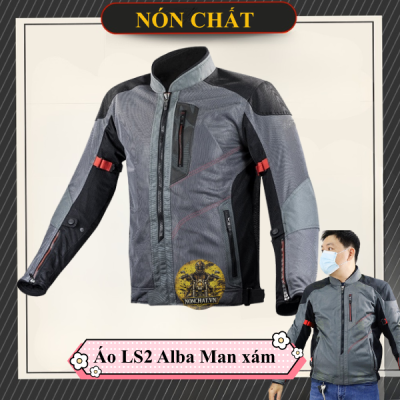 Áo giáp LS2 Alba Man đen xám