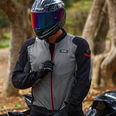 Áo giáp LS2 Airy Man đen xám - Ảnh 4