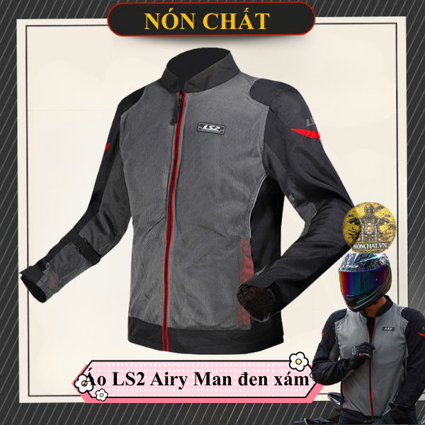 Áo giáp LS2 Airy Man đen xám