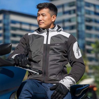 Áo giáp LS2 Bolton Air Man đen trắng - Ảnh 4