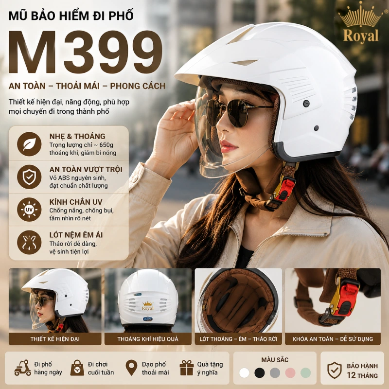 Nón Royal M399 đen nhám - Ảnh 7