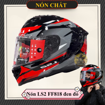 Nón LS2 FF818 đen đỏ