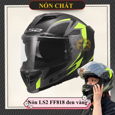 Nón LS2 FF818 đen vàng