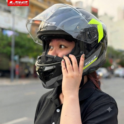 Nón LS2 FF818 đen vàng - Ảnh 3