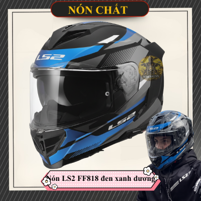 Nón LS2 FF818 đen xanh