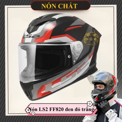 Nón LS2 FF820 đen đỏ