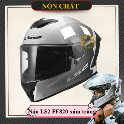 Nón LS2 FF820 trắng xám