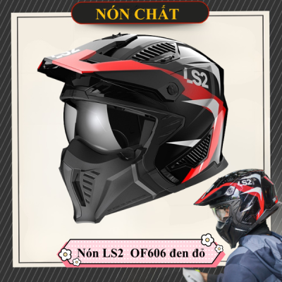 Nón Ls2 OF606 Drifter đen đỏ