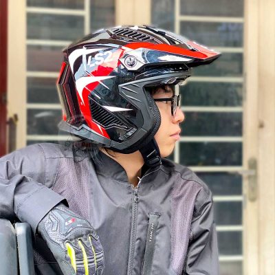 Nón Ls2 OF606 Drifter đen đỏ - Ảnh 3