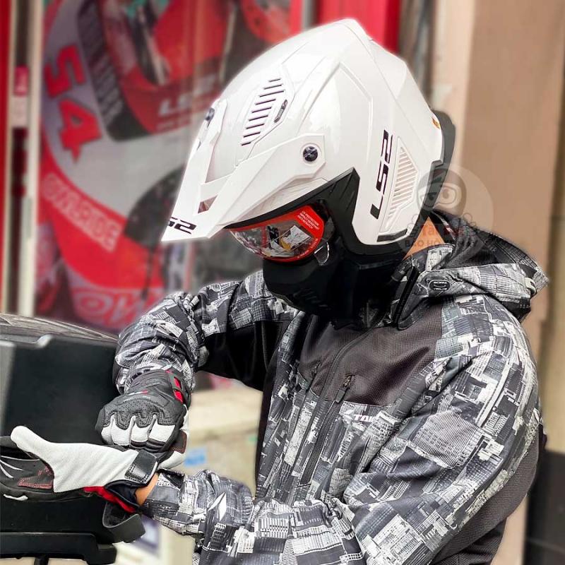Nón Ls2 OF606 Drifter trắng - Ảnh 3