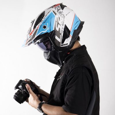 Nón Ls2 OF606 Drifter trắng xanh - Ảnh 3