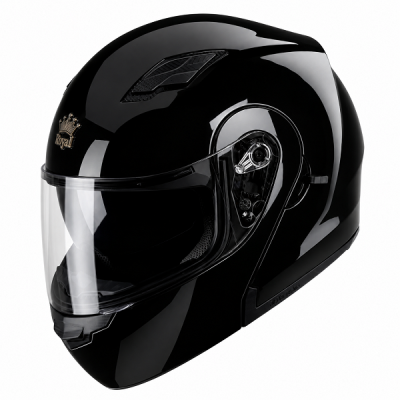 Nón Royal M179 Lật Hàm đen bóng - Ảnh 2