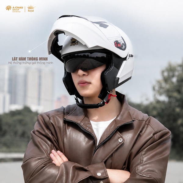 Nón Royal M179 Lật Hàm trắng - Ảnh 2