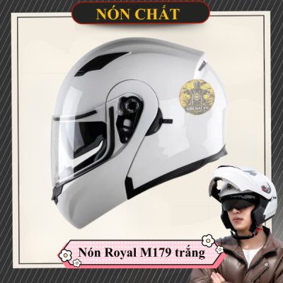 Nón Royal M179 Lật Hàm trắng