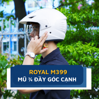 Nón Royal M399 trắng - Ảnh 3