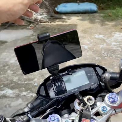 Phụ kiện gắn camera điện thoại lại nón bảo hiểm - Ảnh 2