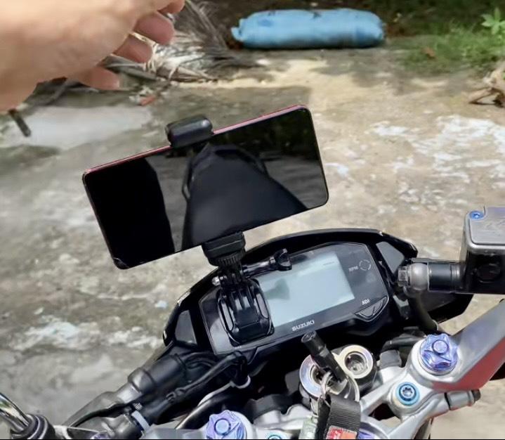Phụ kiện gắn camera điện thoại lại nón bảo hiểm - Ảnh 2