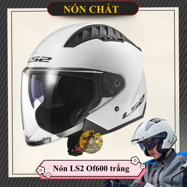 Nón LS2 OF600 Trắng bóng