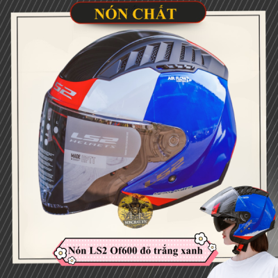 Nón LS2 OF600 Xanh Trắng Đỏ