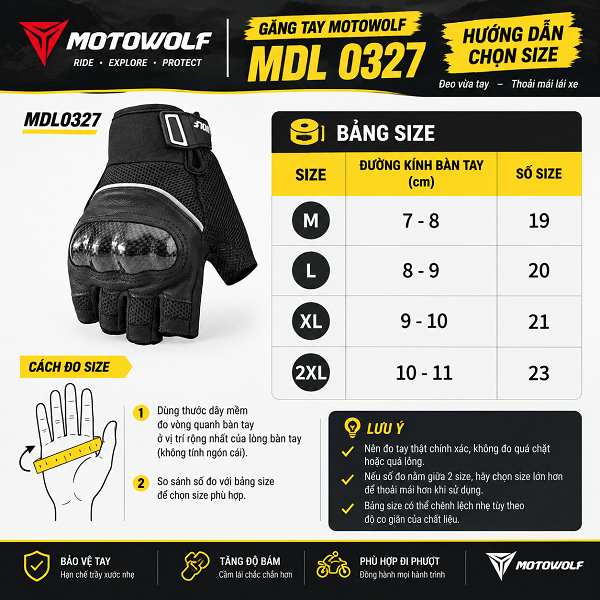 Găng tay Motowolf MDL 0327 - Ảnh 4