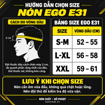 Nón EGO E31 – Nón Bảo Hiểm 3/4 Có Kính - Ảnh 8
